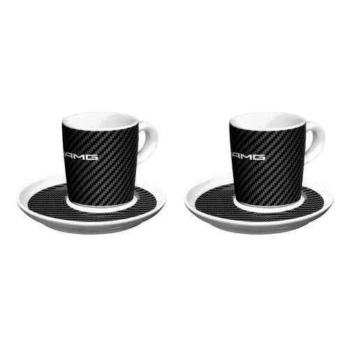 Набор из двух чашек для эспрессо Mercedes-Benz, White/Black, B66953359 в Emex
