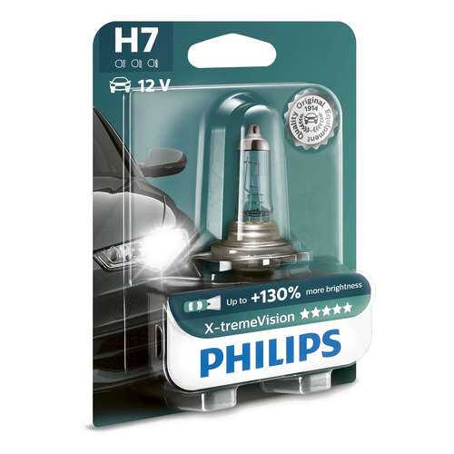 Лампа Галогенная Блистер 1шт H7 12v 55w Px26d X-Treme Vision 130% Philips арт. 12972XV B1 в Emex