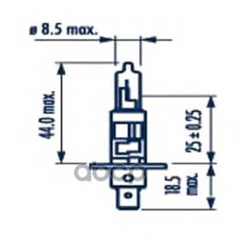 Лампа (H1) 55w 12v P14.5s Галогенная Long Life Narva 48322 в Emex