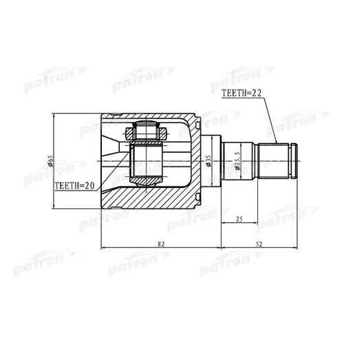 Шрус PATRON PCV1356 в Emex