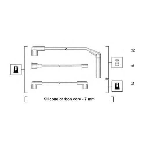 Комплект проводов зажигания MAGNETI MARELLI 941365060929 в Emex