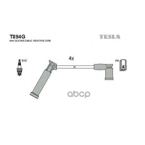 Комплект Проводов Зажигания TESLA T894G в Emex