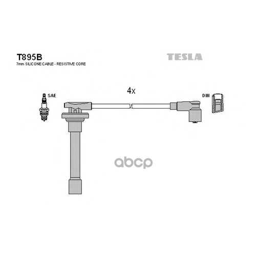 Комплект Проводов Зажигания TESLA T895B в Emex