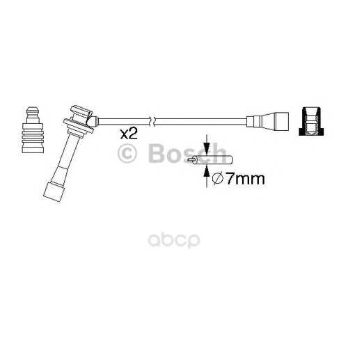 Провод высоковольтный комплект Bosch 0986357203 в Emex