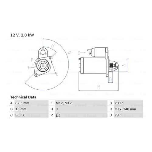 Стартер Bosch 0 986 021 610 в Emex