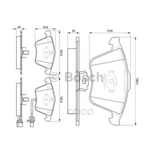 Колодки тормозные комплект Bosch 0986494103 в Emex