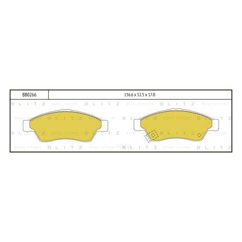 Колодки тормозные передние Blitz BB0266 в Emex