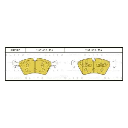Колодки тормозные передние Blitz BB0340P в Emex