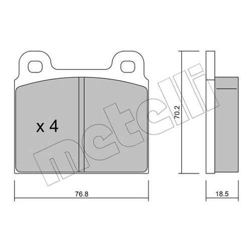 Комплект тормозных дисковых колодок METELLI 22-0078-0 в Emex