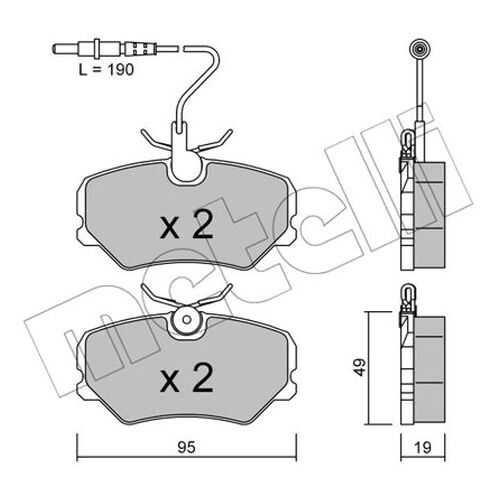 Комплект тормозных дисковых колодок METELLI 22-0099-0 в Emex