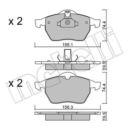 Комплект тормозных дисковых колодок METELLI 22-0118-0 в Emex