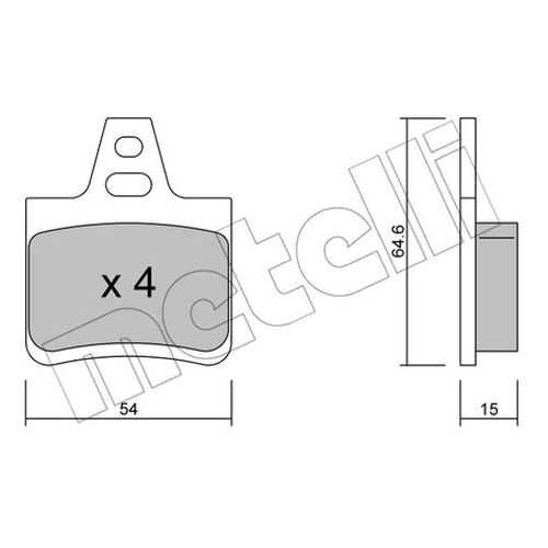 Комплект тормозных дисковых колодок METELLI 22-0285-0 в Emex