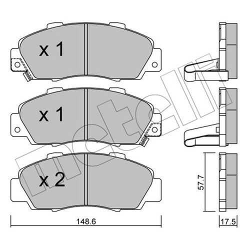 Комплект тормозных дисковых колодок METELLI 22-0298-0 в Emex