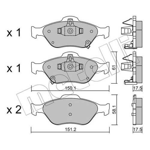 Комплект тормозных дисковых колодок METELLI 22-0316-1 в Emex