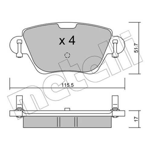 Комплект тормозных дисковых колодок METELLI 22-0319-0 в Emex