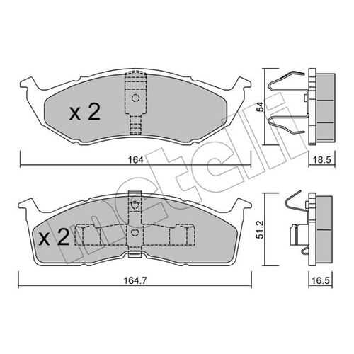 Комплект тормозных дисковых колодок METELLI 22-0356-0 в Emex