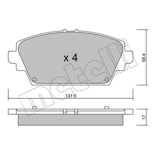 Комплект тормозных дисковых колодок METELLI 22-0464-0 в Emex