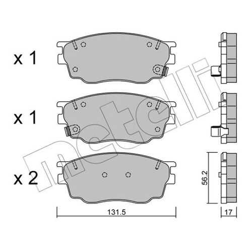 Комплект тормозных дисковых колодок METELLI 22-0475-0 в Emex