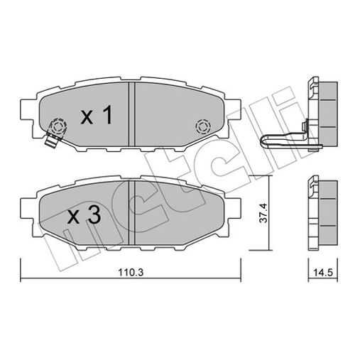 Комплект тормозных дисковых колодок METELLI 22-0764-0 в Emex