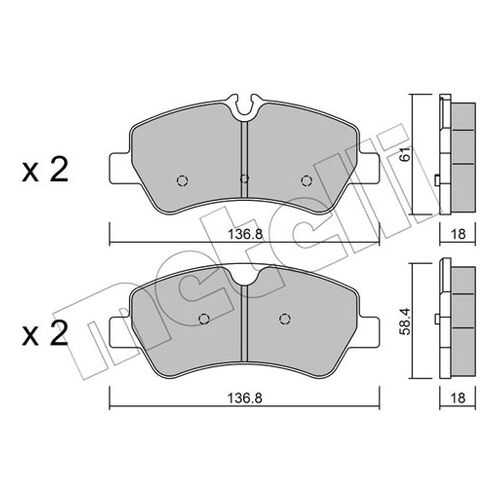 Комплект тормозных дисковых колодок METELLI 22-0991-0 в Emex