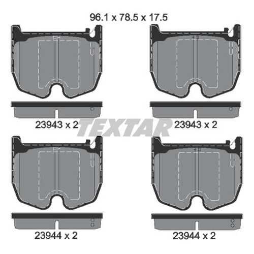 Комплект тормозных дисковых колодок Textar 2394301 в Emex
