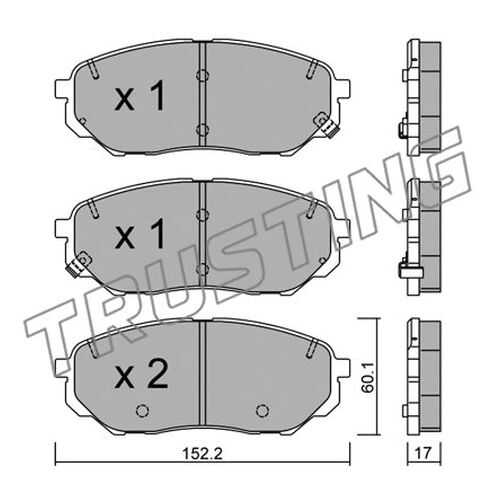 Комплект тормозных дисковых колодок TRUSTING 1096.0 в Emex