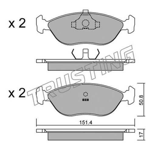 Комплект тормозных дисковых колодок TRUSTING 128.0 в Emex