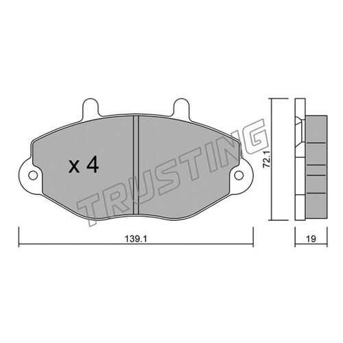 Комплект тормозных дисковых колодок TRUSTING 202.0 в Emex