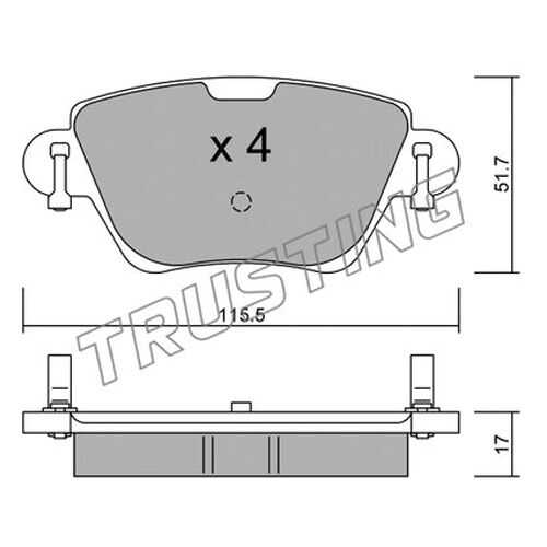 Комплект тормозных дисковых колодок TRUSTING 328.0 в Emex