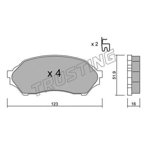 Комплект тормозных дисковых колодок TRUSTING 396.0 в Emex