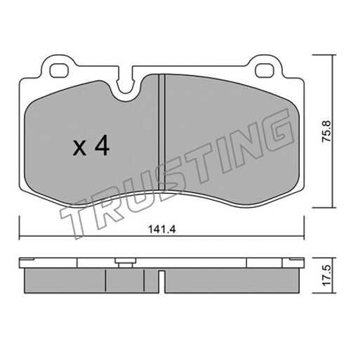 Комплект тормозных дисковых колодок TRUSTING 685.0 в Emex