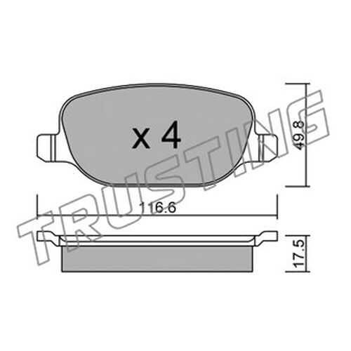 Комплект тормозных дисковых колодок TRUSTING 720.0 в Emex