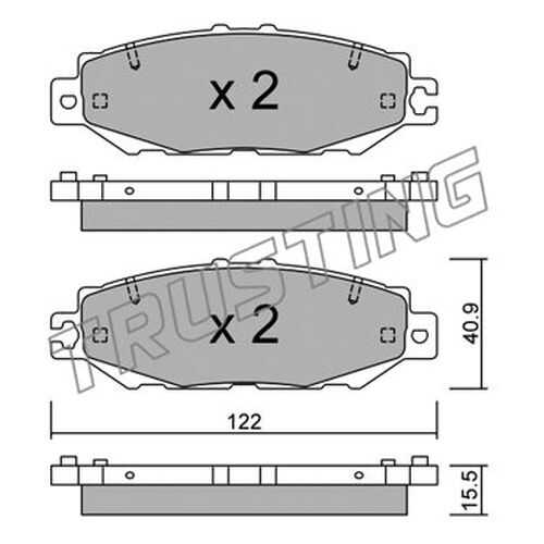 Комплект тормозных дисковых колодок TRUSTING 775.1 в Emex