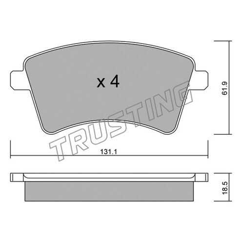 Комплект тормозных дисковых колодок TRUSTING 828.0 в Emex