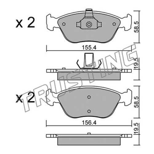 Комплект тормозных дисковых колодок TRUSTING 849.0 в Emex