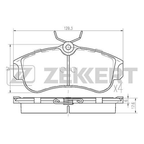 Комплект тормозных колодок, дисковый тормоз ZEKKERT BS-2805 в Emex
