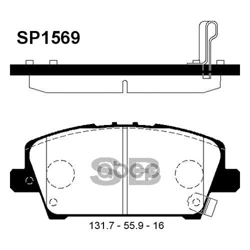 Комплект тормозных колодок Sangsin brake SP1569 в Emex