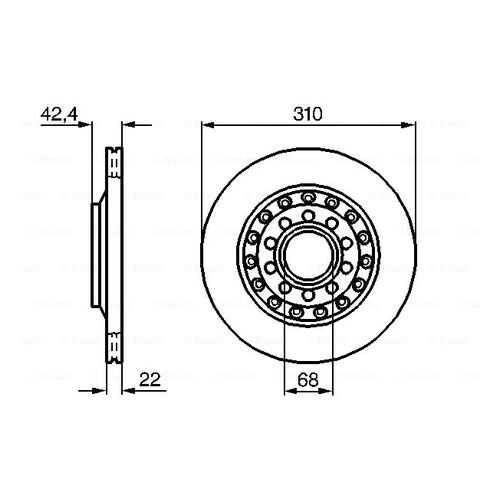 Тормозной диск Bosch 0986479062 в Emex