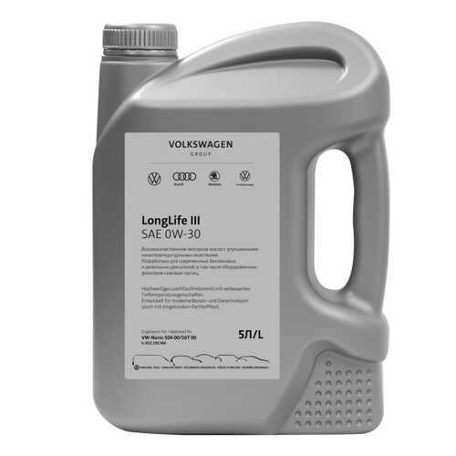 Моторное масло VAG LongLife III 0w30 504.00/507.00 GR52195M4 5л в Emex