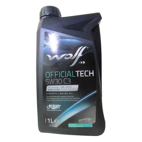 Моторное масло wolf Official Tech C3 5W-30 1л в Emex
